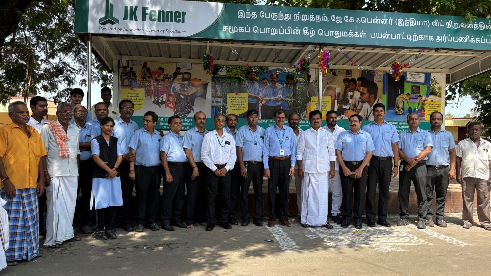 JK Fenner CSR bus shelter construction initiative