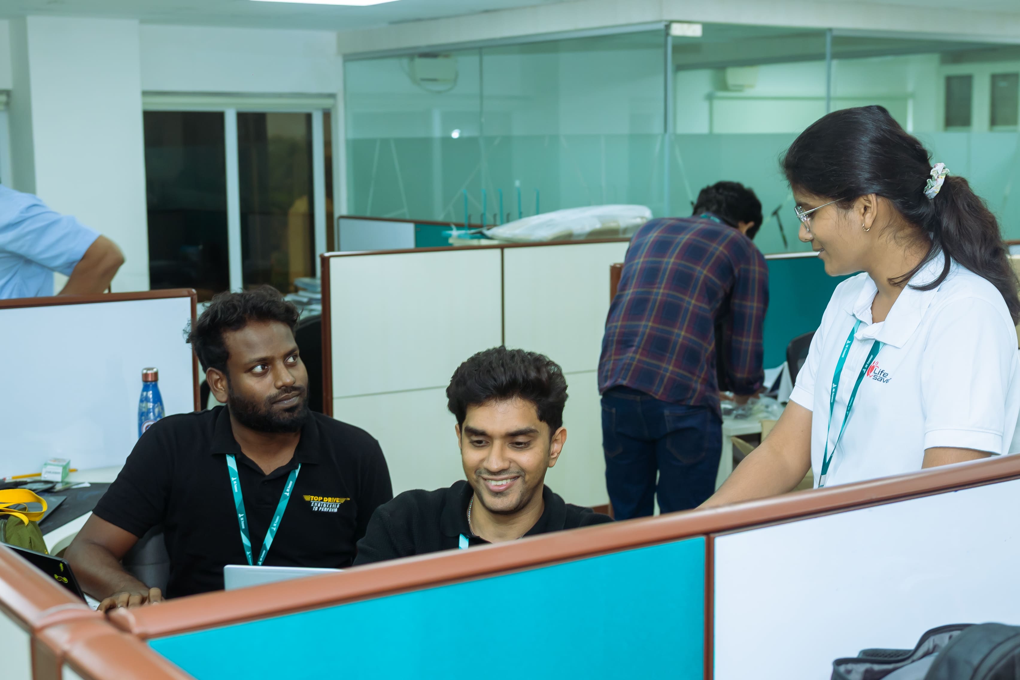 Team members collaborating